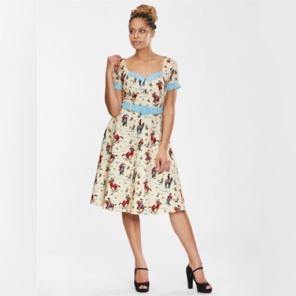 Collectif London Roberta Rodeo Dancer Swing Dress Like New